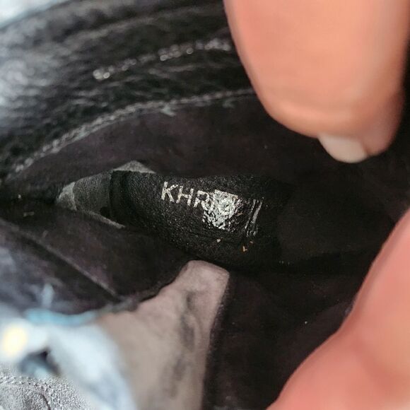 Khrio nubuck lug bottom ankle boots gray brown - Picture 10 of 14